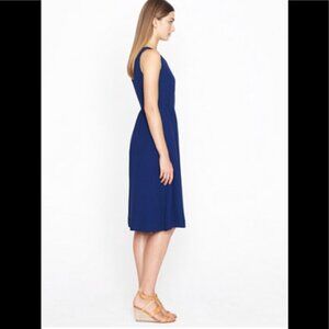 J.Crew Navy Dress Navy Sleeveless Knee-Length